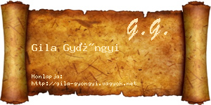 Gila Gyöngyi névjegykártya